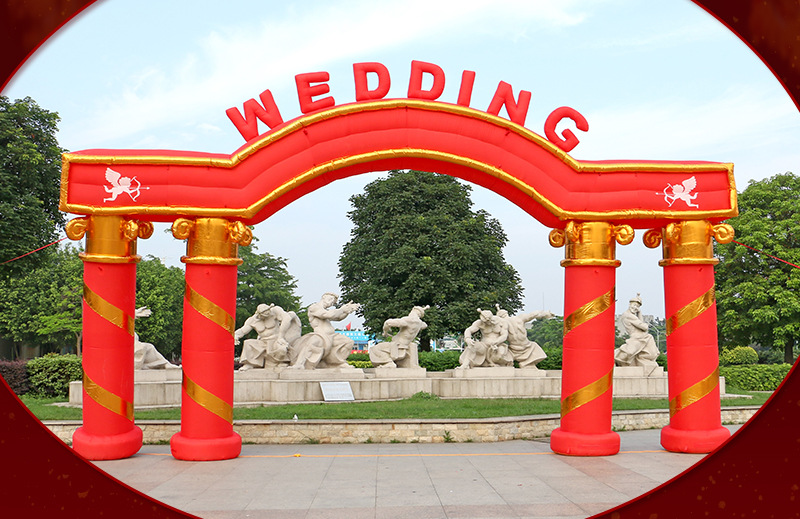 新款结婚拱门婚庆拱门广告庆典开业充气拱门气拱门新款婚庆