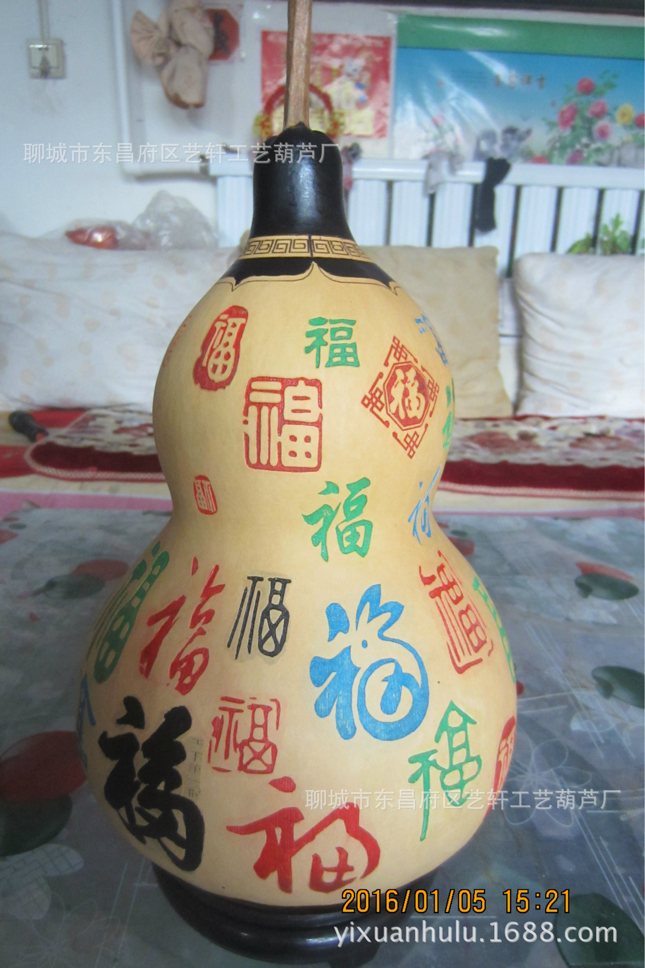 工艺葫芦 雕刻葫芦百福 居家装饰摆件 大葫芦