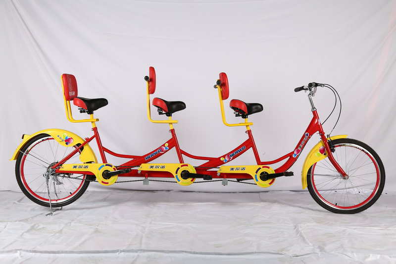 24寸豪华亲子三人多人骑自行车脚踏车 游览观光车 旅游自行单车