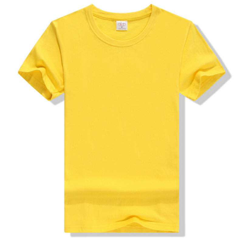 圆领纯棉工作服定做男女短袖t恤定制广告衫