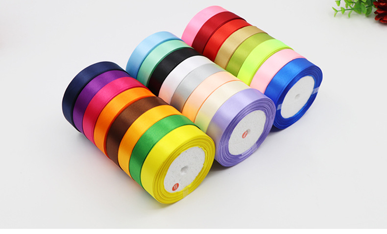 厂家直销2厘米彩色缎带丝带蝴蝶结丝带 婚庆礼盒包装绳子 挂牌绳