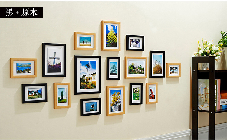 新品上架 16框照片墙相框组合 16框创意相片墙 客厅装饰相框墙