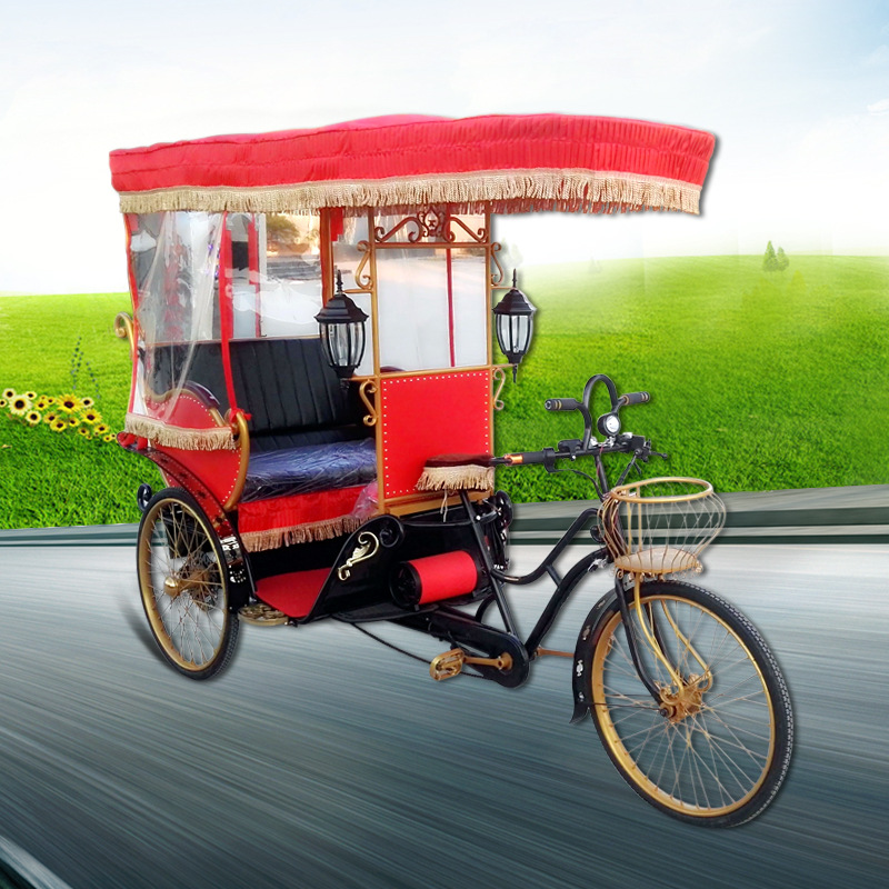 厂家直销 精品时尚黄包车  电动观光车 旅游观光车