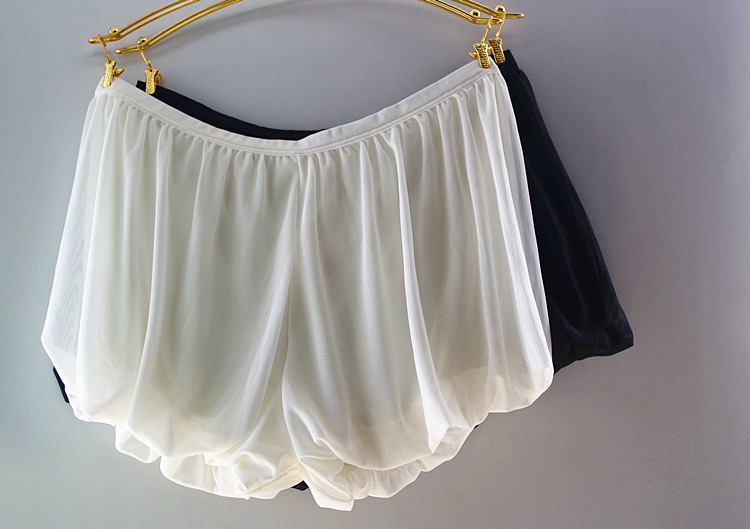 夏季甜美网纱灯笼裤安全裤 双层防走光女安全裤保险裤打底南瓜裤