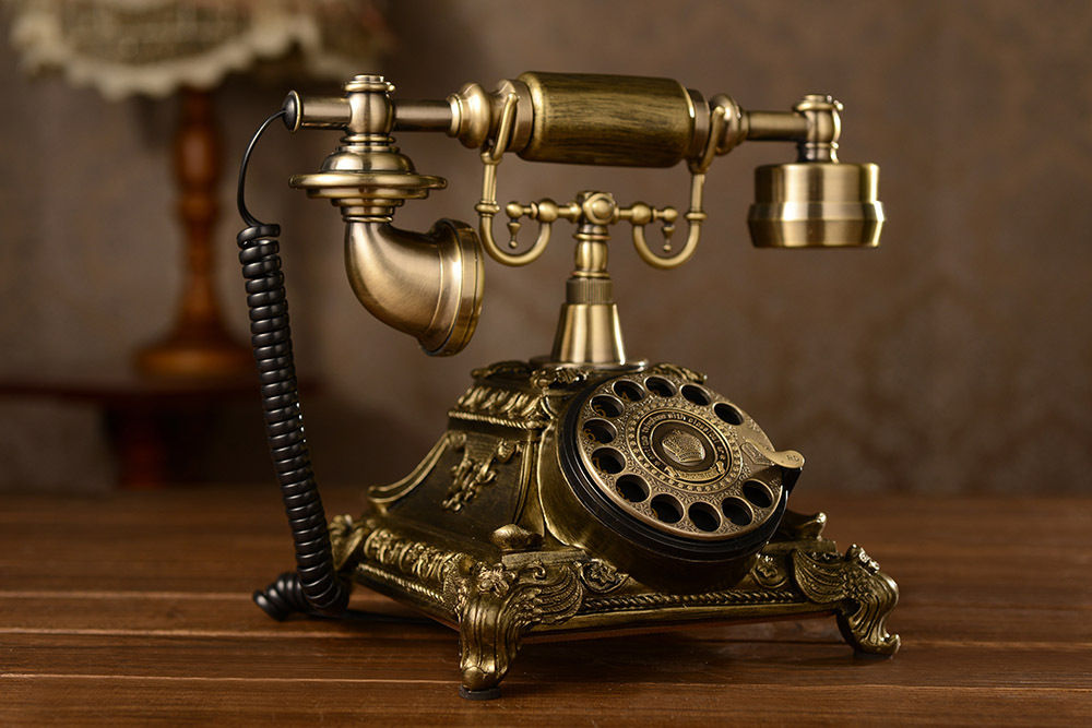 时尚创意欧式仿古电话机家用复古来电显示古董古典怀旧电话