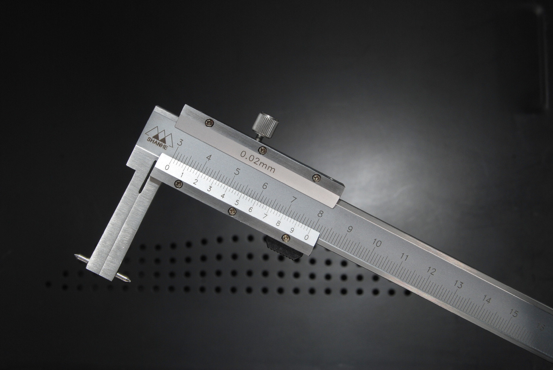 山合非标定制 内尖头游标卡尺 圆锥头内沟槽游标卡尺