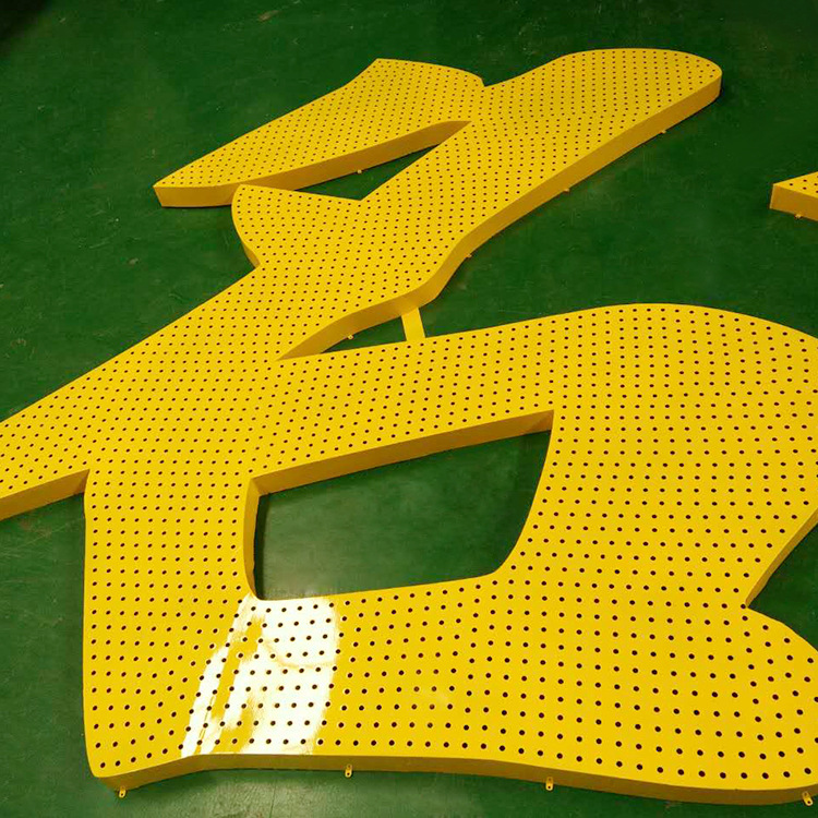 匾制作不锈钢烤漆户外点阵字招牌门头广告字 打冲孔字穿孔发光字