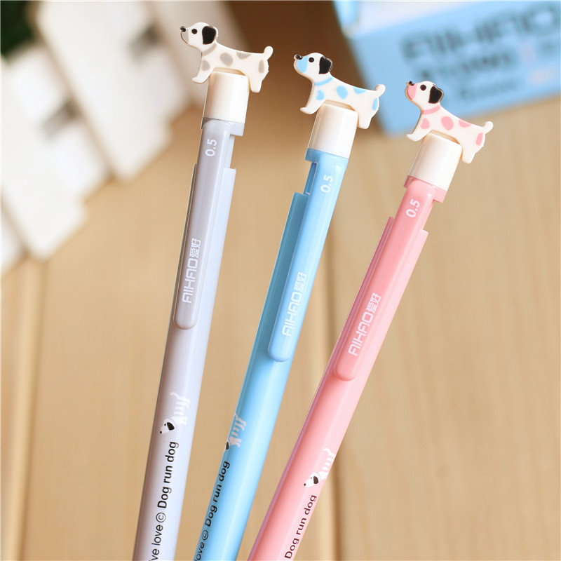 批发爱好91090自动铅笔 卡通小狗0.5学生写字活动铅笔 自动笔