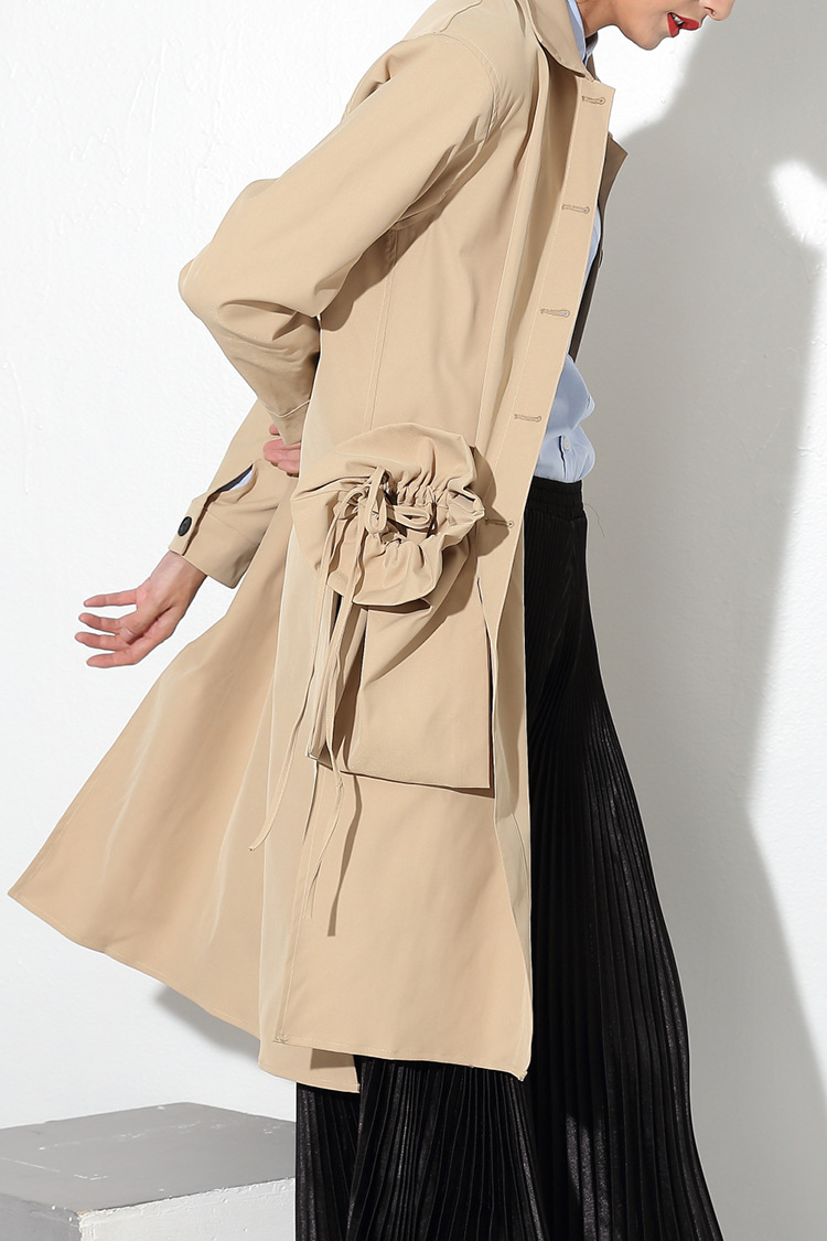 2016秋冬欧美大牌百搭新款立体抽绳口袋