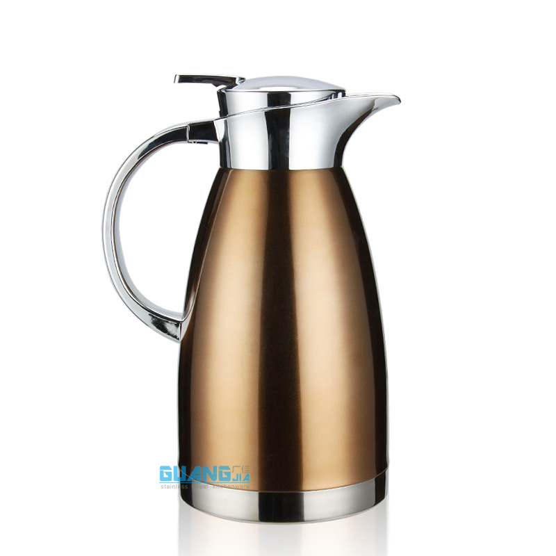 Stainless Steel Vacuum Insulated Pot Household Thermos Thermo European Coffee Pot Cold Water Bottle Cold Insulation Factory Direct Supply