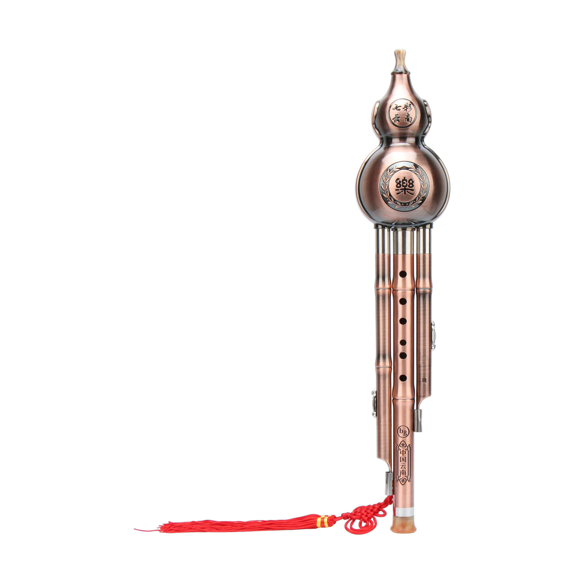 青铜古铜金属拉丝葫芦丝 降b调c调专业演奏初学乐器配盒 - 乐器批发网