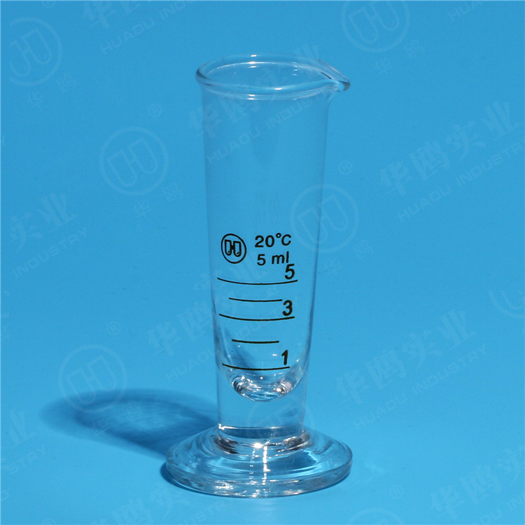 华鸥优质量杯5ml 现货供应出口玻璃量杯 华鸥量器全国包检量杯5ml