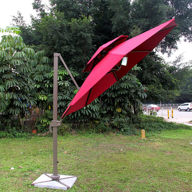 别墅遮阳伞双层圆形旋转伞花园庭院露台遮阳伞户外遮阳伞