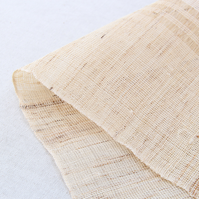 天然麻布 纯手工编织苎麻布料 简约提线夏布 挂帘茶席背景布装饰