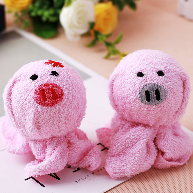 2017 Hot Box Couple Animal Cotton Towel Wedding Favors Cute Cartoon Towel Creative Gift Wholesale