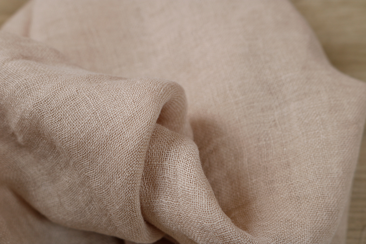 21支高档梭织平纹双层纯亚麻布料服装面料 春夏款复古纯色麻布