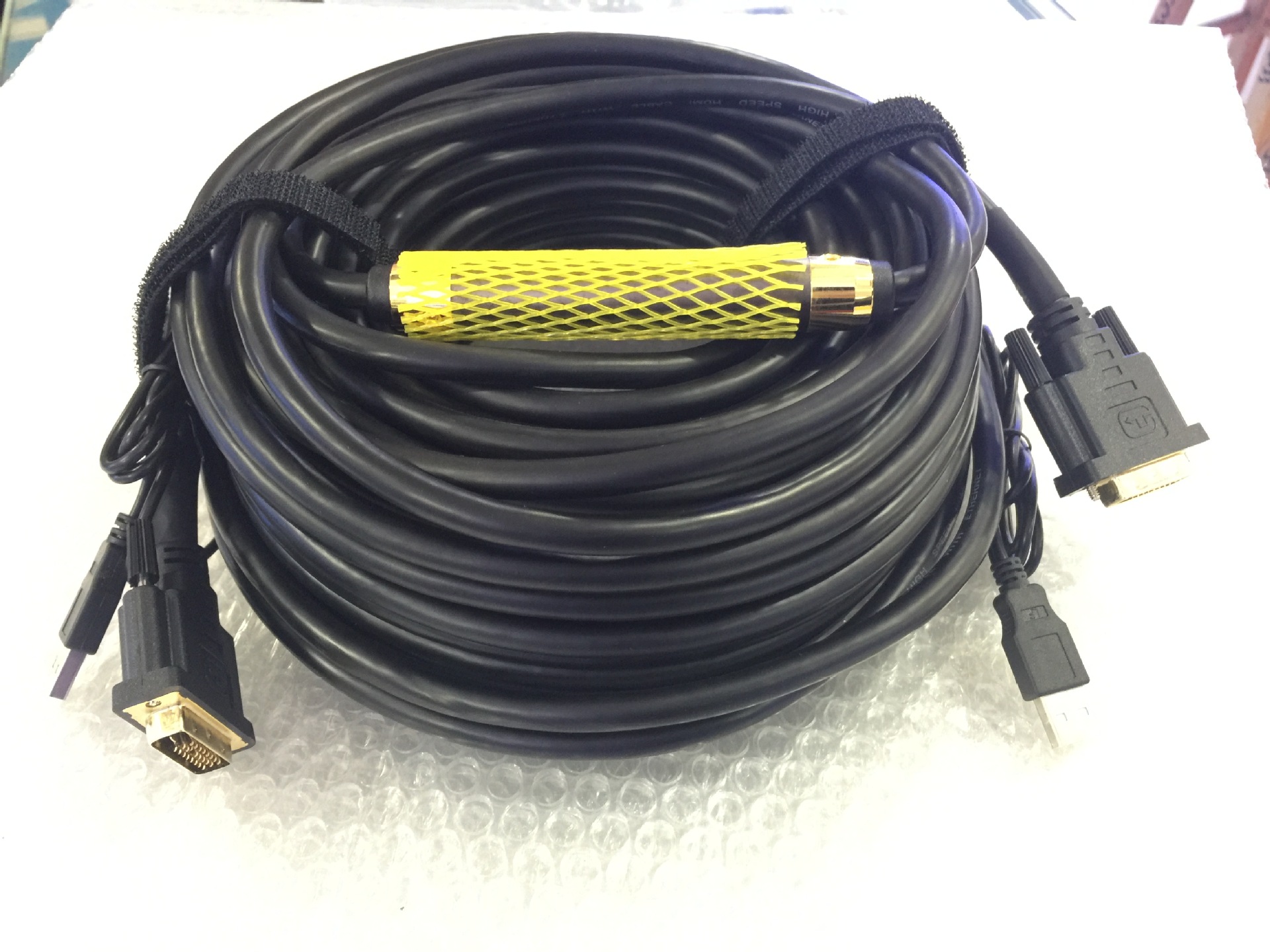 批发 纯铜25米dvi高清线1080p 3d高清信号线 带芯片 dvi cable