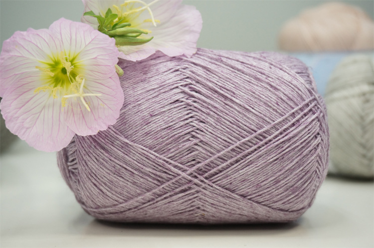 编格尔春夏中细亚麻钩针线手工编织披肩吊带花式纱雪麻批发