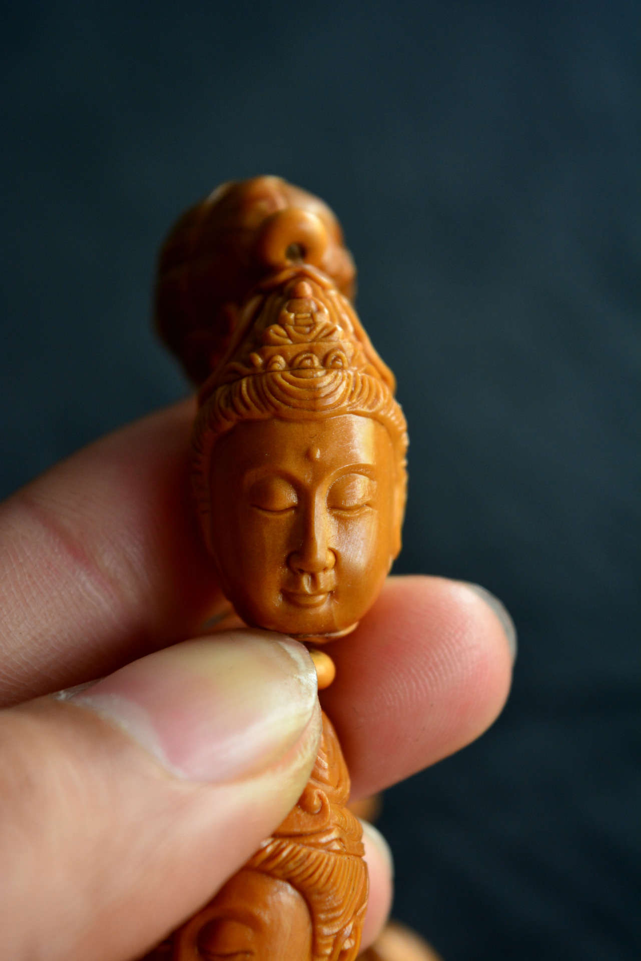 承宣核雕 纯手工橄榄核雕刻观音手串 橄榄胡手串手链文玩把玩批发