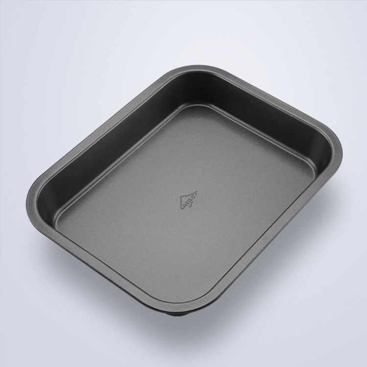 Flat Side Small Square Non-Stick Bakeware Non-Stick Rectangular Barbecue Plate Shallow Baking Tray Baking Bread Plate
