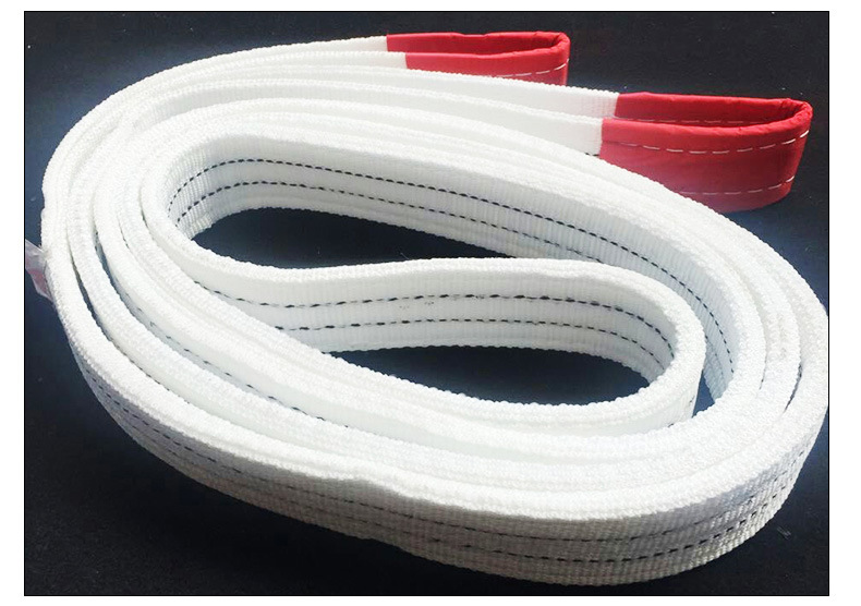 高强度丙纶吊装带白色 1/2/3/5/8/10吨起重吊带 扁平吊装带可定制