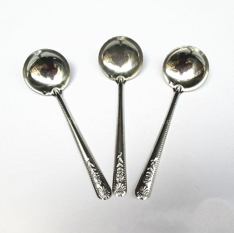 不锈铁勺子圆头汤匙汤勺饭勺汤更调羹汤勺西瓜勺小料勺一元两元店