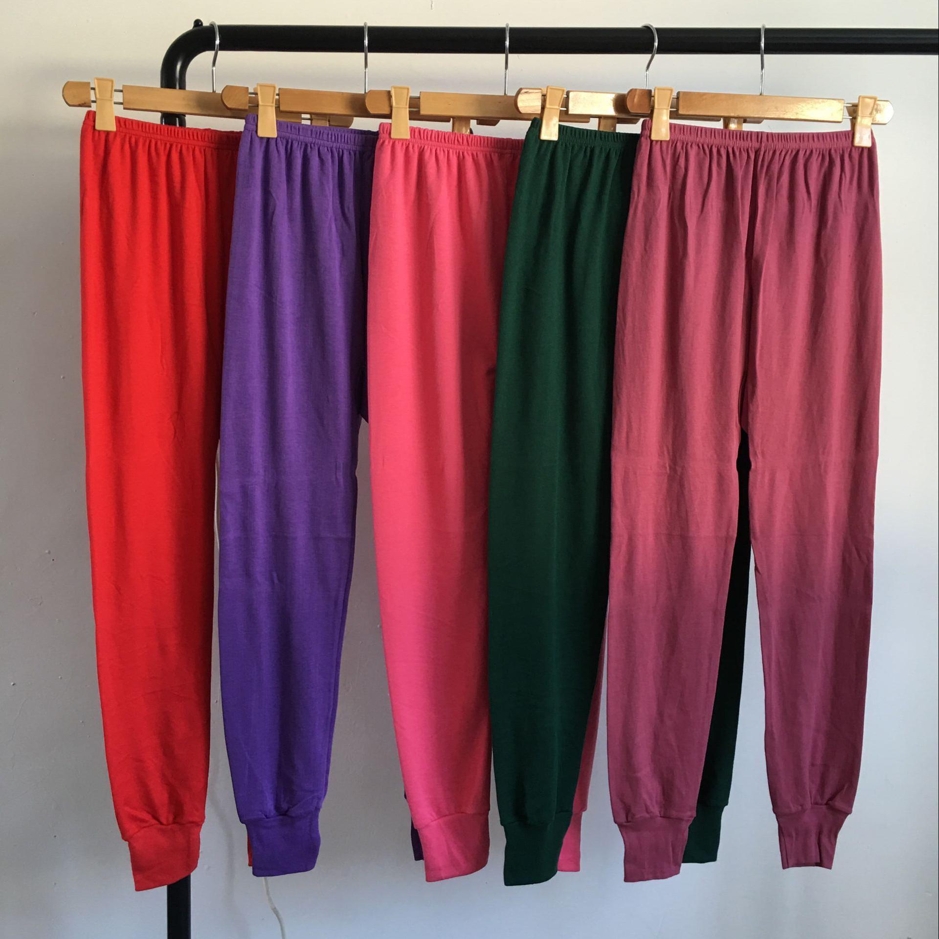 批发秋冬款女士纯棉单条秋裤女式纯棉衬裤家居裤全棉棉毛裤保暖裤