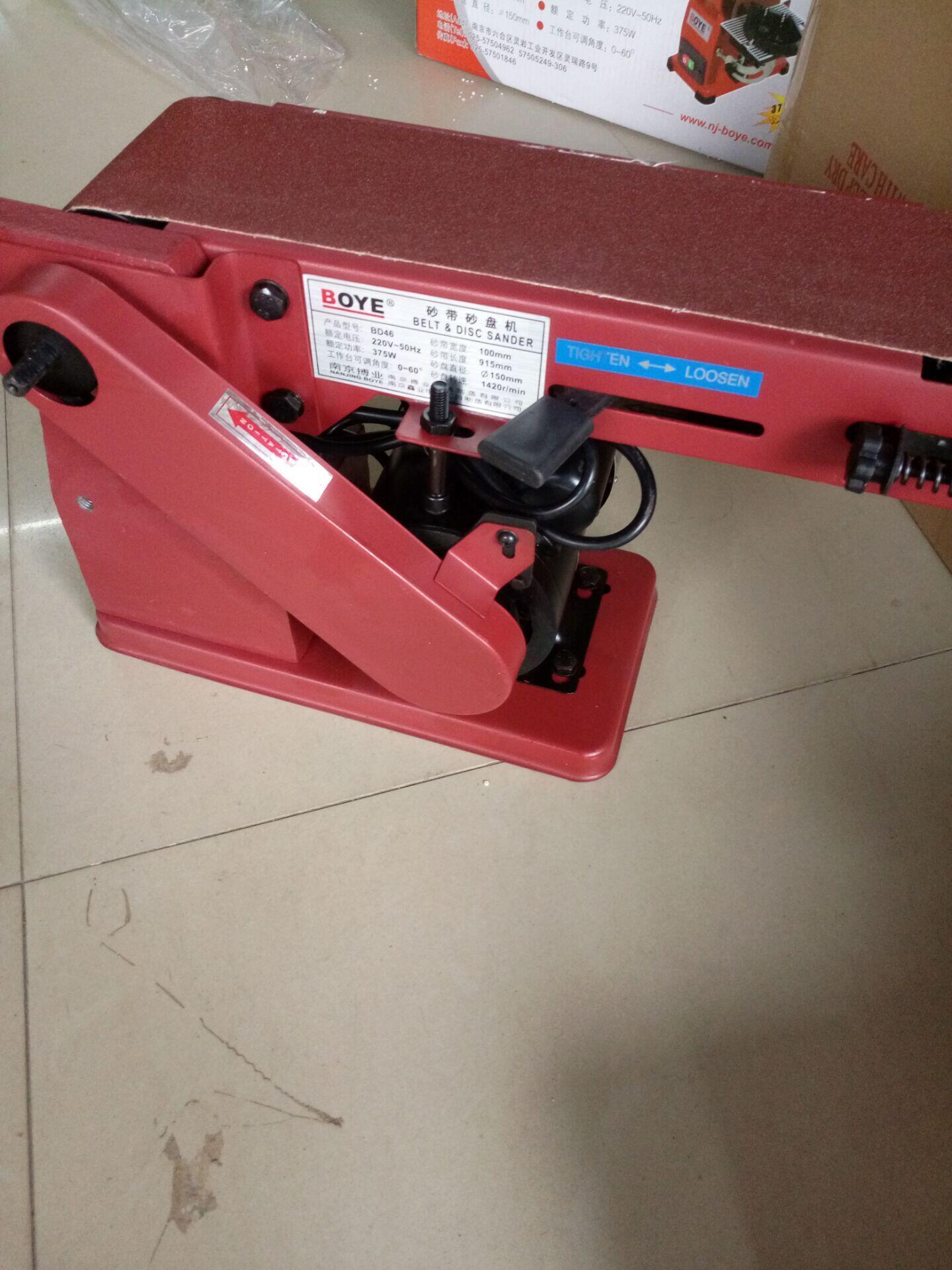 厂家供应 375w 220v台式电动砂光机 五金家具打磨抛光砂带机 批发