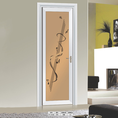 深圳室内厨房黄花梨茶镜平开门 新品简约隔音铝合金家居玻璃门