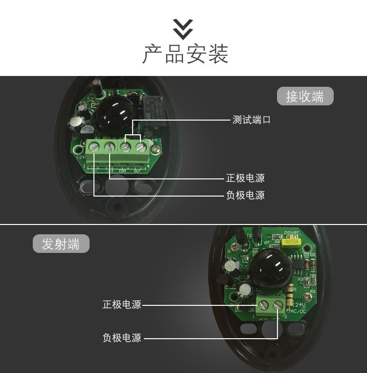 简易红外有线红外对射价格 有线型红外对射-探头,感应器