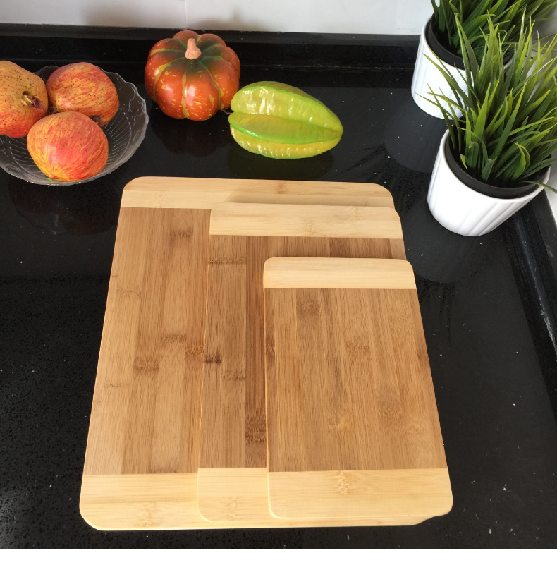 厂家直销竹制砧板 长方形圆角切菜板 碳化色加厚案板 不规则菜板