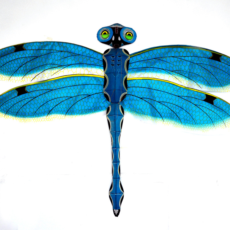 传统纯手工竹子骨架立体装饰风筝仿真丝材质彩绘精品立体蜻蜓风筝
