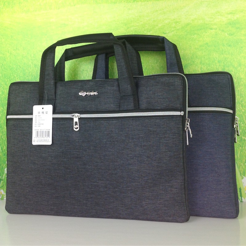 批发斯莫尔8135/8134/8133电脑文件包资料袋双拉链袋手提公文包办
