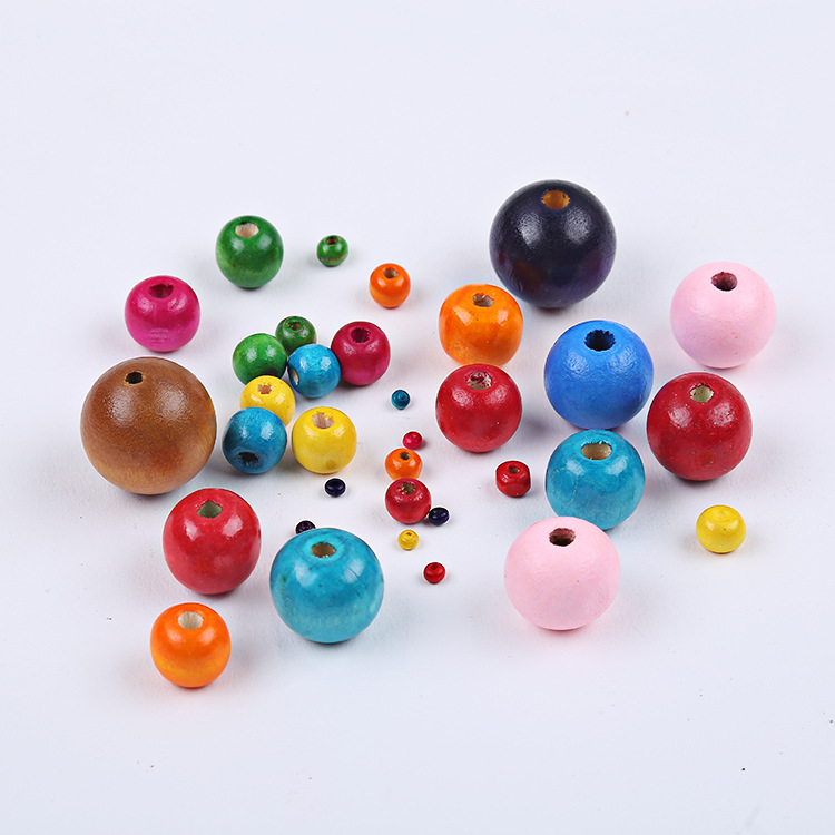 Hot DIY Ornament Accessories Children String Beads 6-25mm Color Log Bead Log Beads Material Factory Wholesale