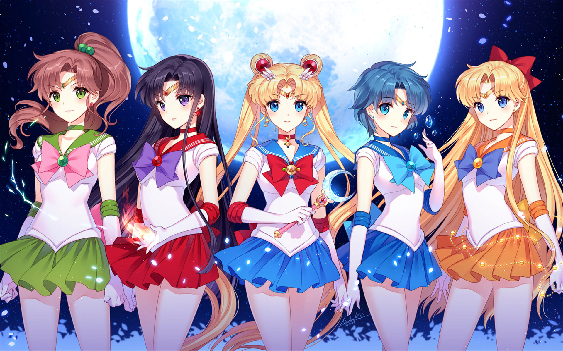 美少女战士手办4款美少女摆件月野兔水冰月公仔玩偶动漫模型礼物-毛绒