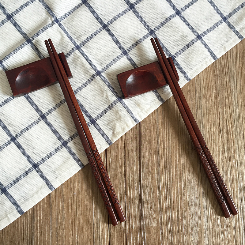 厂家直销日式简约木质筷子托 创意zakka木筷枕批发筷子架
