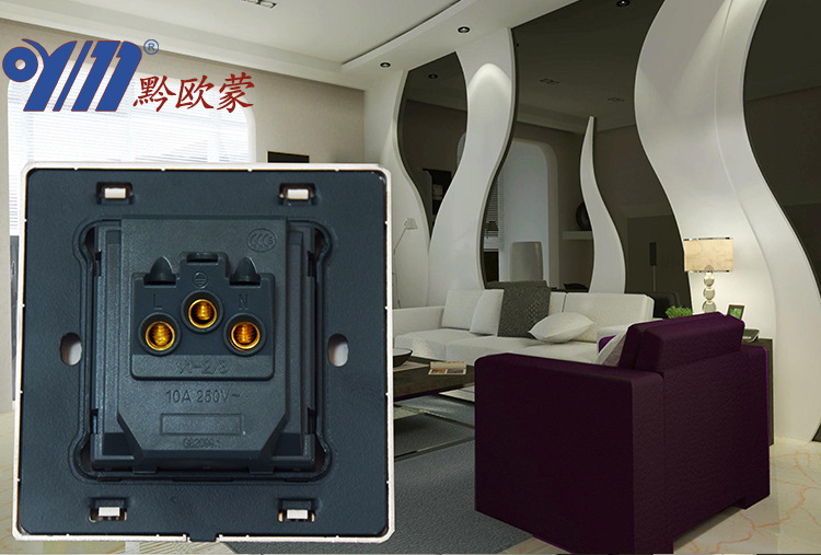 开关 供应暗装五孔米白色墙壁开关 厂家批发锡磷青铜五孔插座