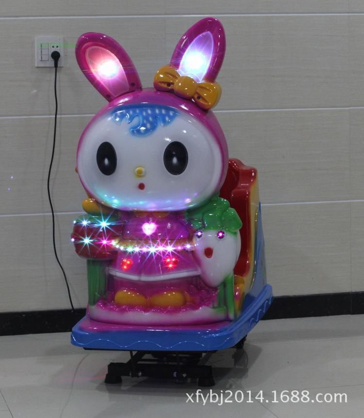 2018新款儿童投币摇摇车萌萌兔摇摆机摇摇马投币玩具车厂家批发