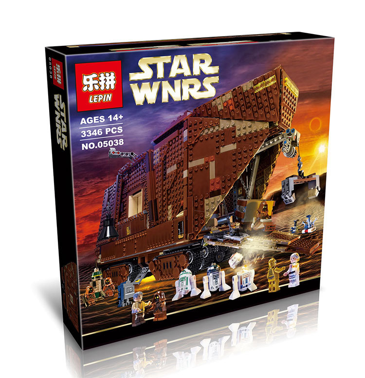 乐拼正品星球大战沙漠爬行者沙垒绝版05038拼装积木人仔玩具077