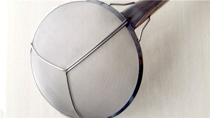 不锈钢斜纹密漏网漏滤网油炒笊篱厨房用品酒店过滤网