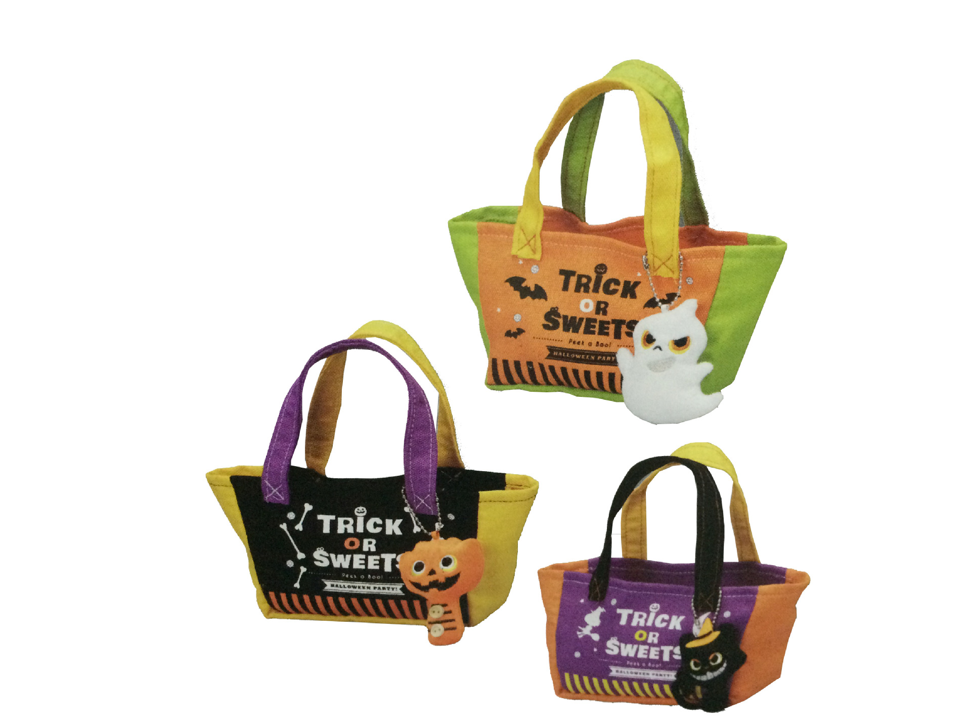 日本万圣节鬼节日礼品帆布包装袋糖果点心饼干bag