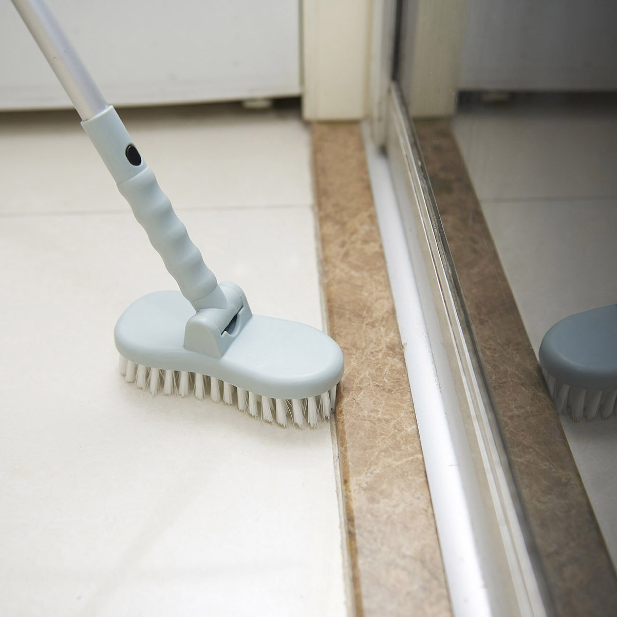 Cleaning Long Handle Brush Bathroom Floor Brush Retractable Aluminum Rod Tile Brush Wall Corner Cleaning Scrubbing Brush