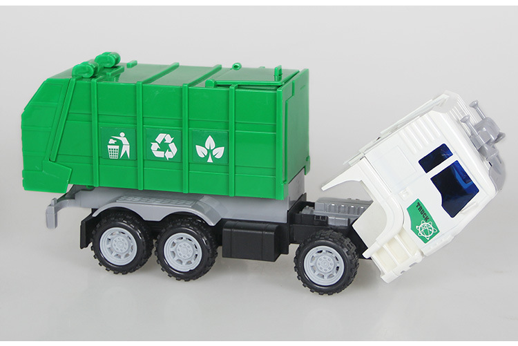 仿真城市环保玩具惯性环卫车儿童清理车垃圾车清洁车模型彩盒装