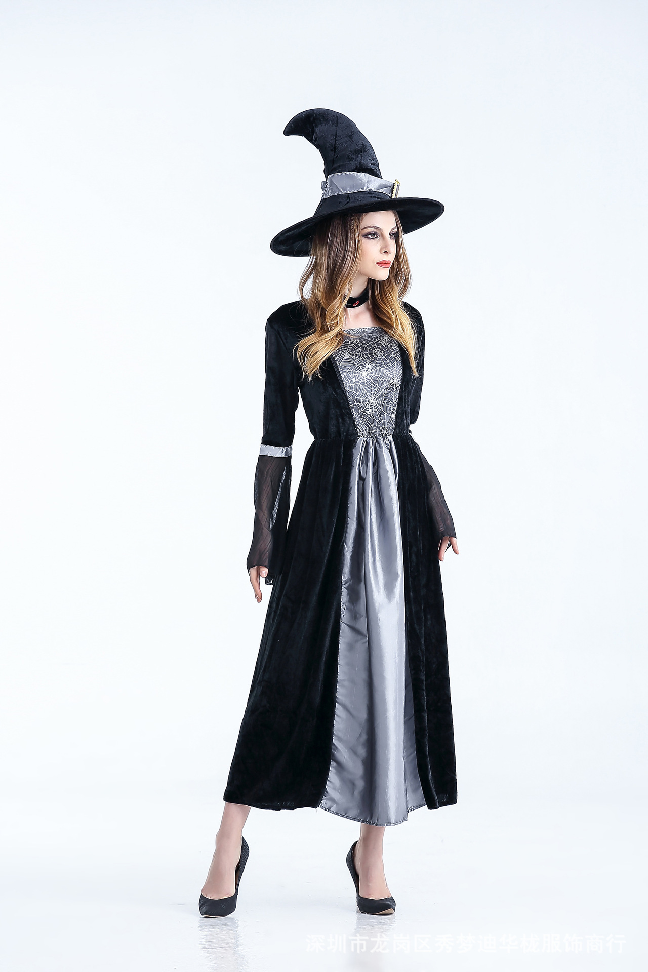 万圣节成人服装 女巫婆化妆舞会服装吸血鬼蜘蛛女巫公主裙cos衣服