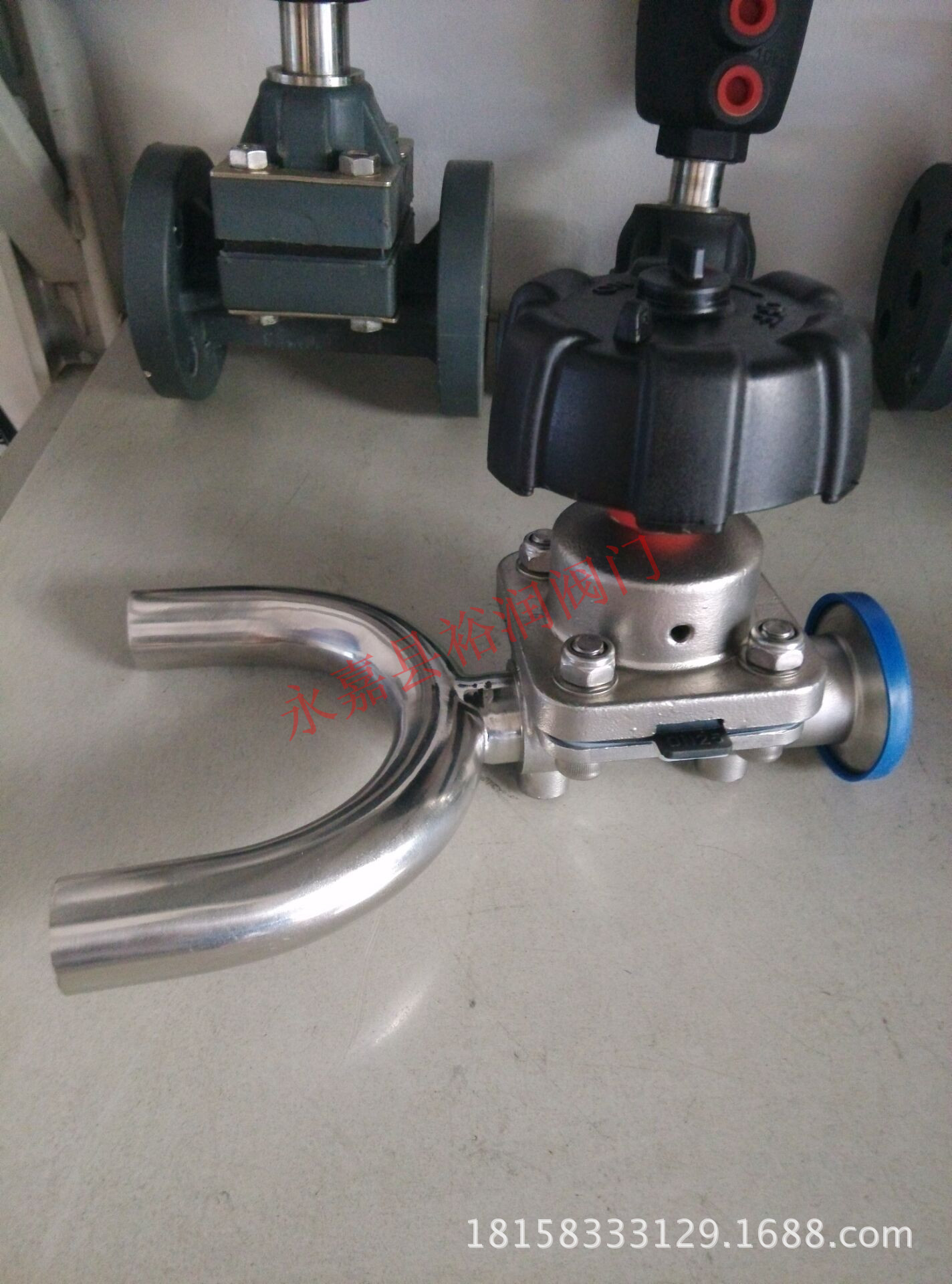 不锈钢u型隔膜阀 卫生级三通隔膜阀 快装三通隔膜阀 厂家直销