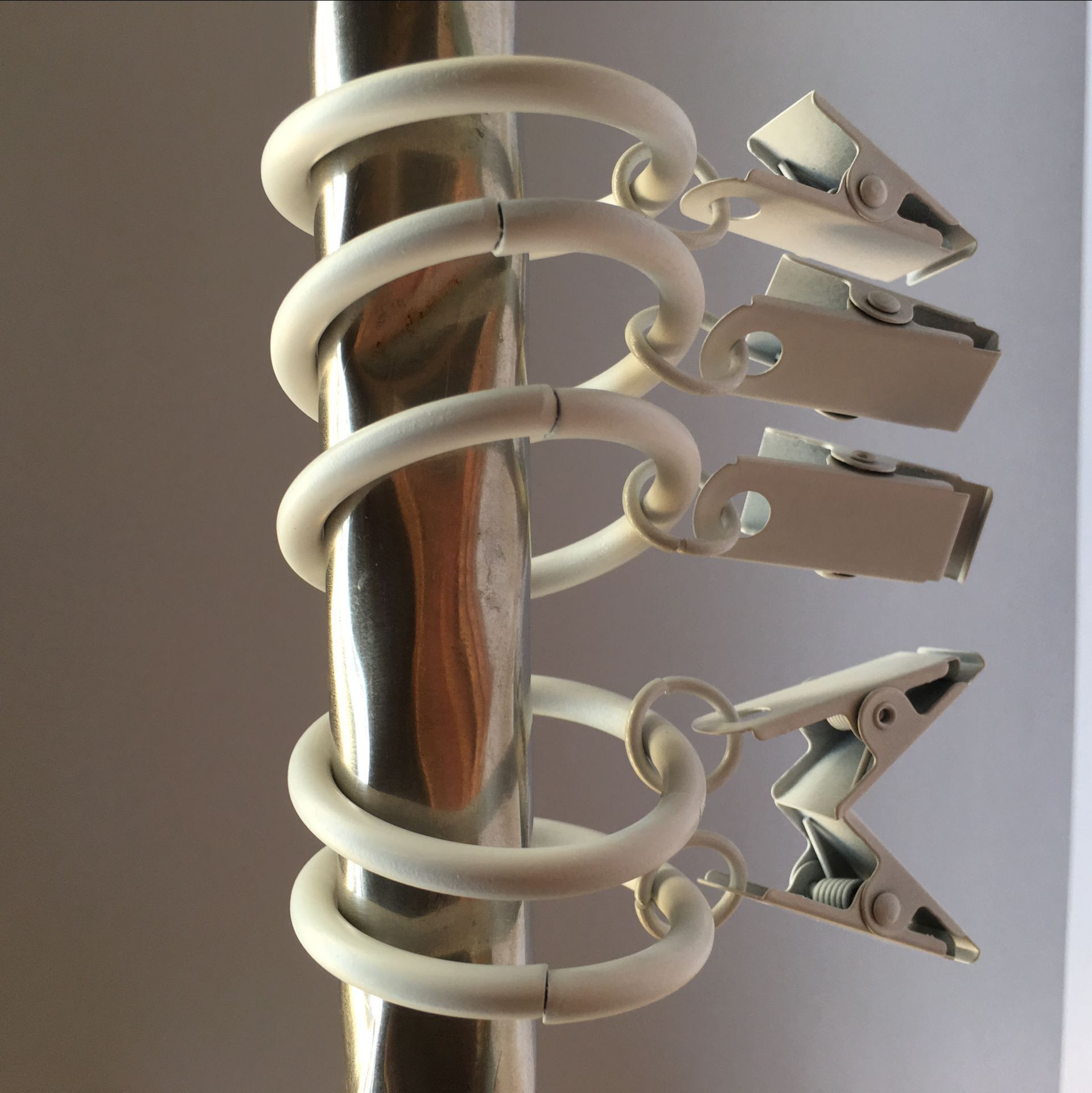 热销 出口日韩窗帘夹 烤漆亮白,亚白色窗帘悬挂夹子 高档夹