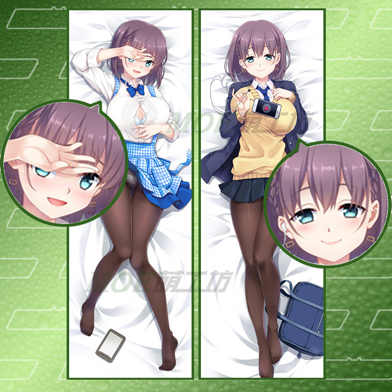 原创星期一的丰满jk爱酱动漫等身抱枕来图定制一件代发代理