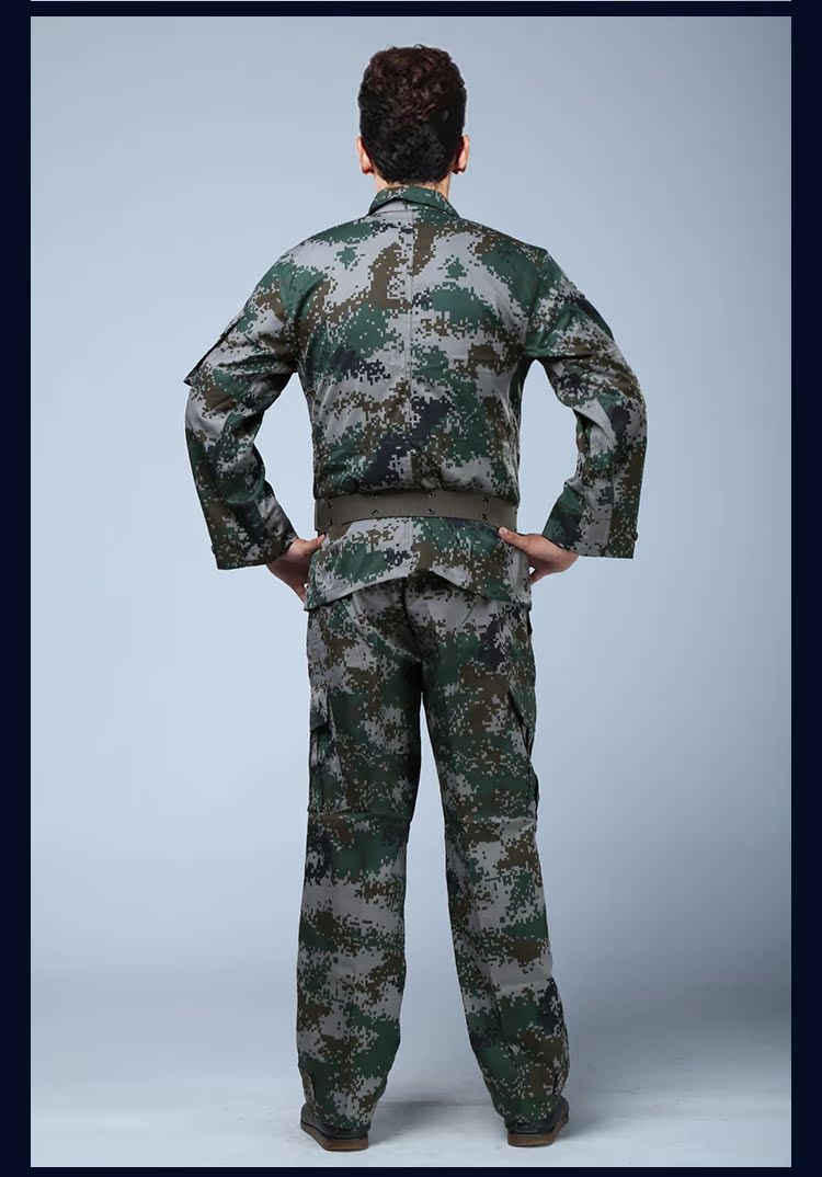 厂家批发 迷彩服套装户外军迷战地迷彩服劳保工作服学生军训服