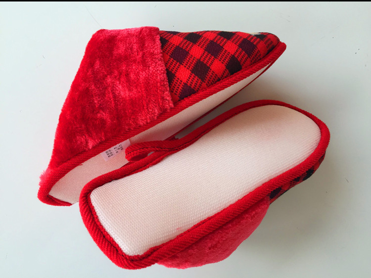 2016新款卡通绣花毛口加厚拖鞋棉家居手工帮成品连带垫底拖鞋鞋帮