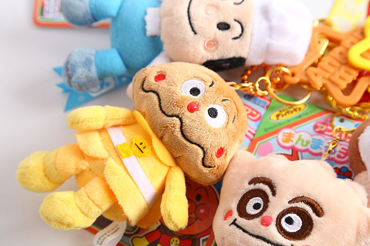 日本anpanman 面包超人 细菌小子小挂件 卡通钥匙扣 毛绒珠链挂件